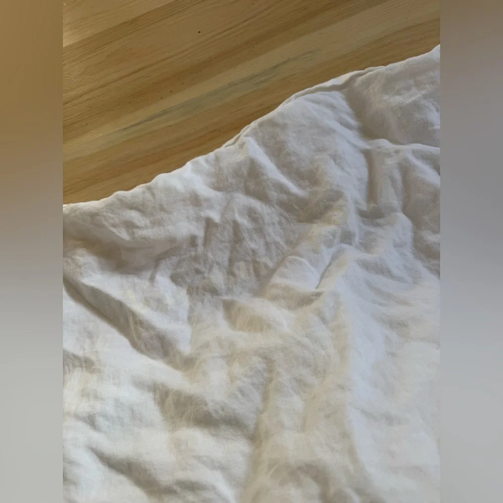 Dazed But Amazed White Linen King Sheet Set